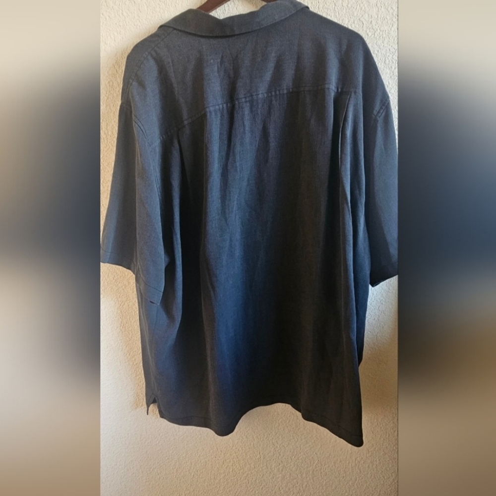 Black Tommy Bahama 2XLB Silk button down - Picture 3 of 7